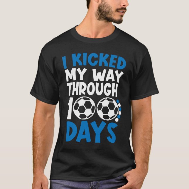 Camiseta 100 Days of School Soccer Boys Kid 100th Day Of Sc (Anverso)