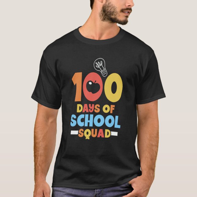 Camiseta 100 Days Of School Squad Cute Class Pupil Kids (Anverso)
