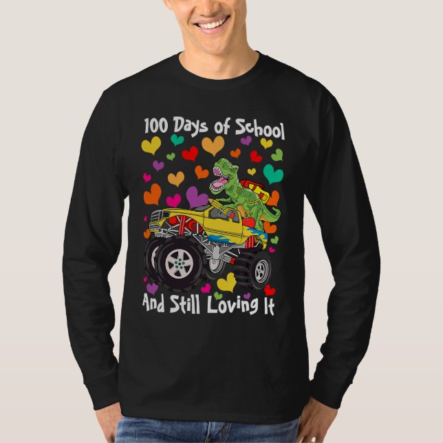 Camiseta 100 Days of School & Still Loving It Dinosaur Mons (Anverso)