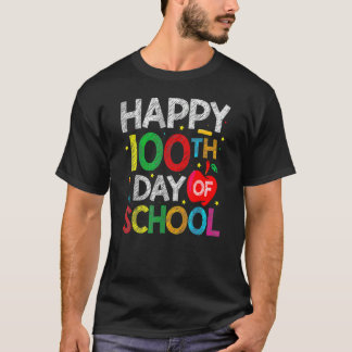 Camiseta 100 Days Of School Teacher And Kids Happy 100th Da