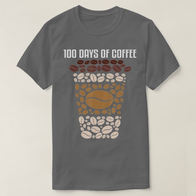 Camiseta 100 days of school teacher coffee 100th day of sch (Diseño del anverso)