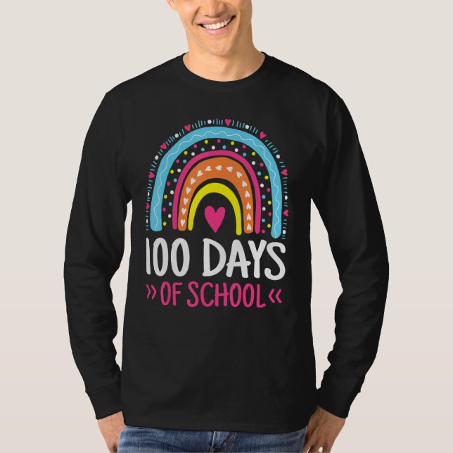Camiseta 100 Days Of School Teacher Student Kids 100th Day  (Anverso)