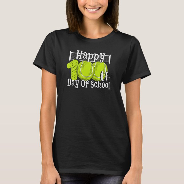 Camiseta 100 Days Of School Tennis Boys youth Happy 100th d (Anverso)