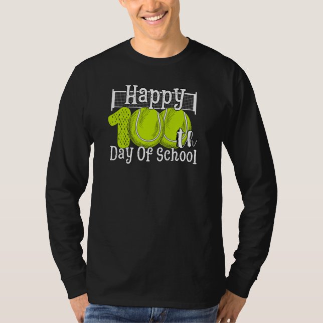 Camiseta 100 Days Of School Tennis Boys youth Happy 100th d (Anverso)