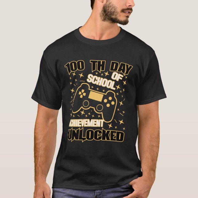 Camiseta 100 Days of School Video Game Controller Boys Girl (Anverso)