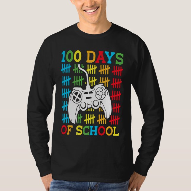 Camiseta 100 Days of School Video Games Controller Gaming K (Anverso)