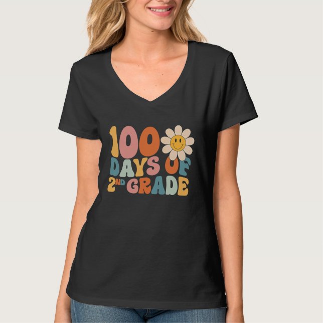Camiseta 100 Days Of Second Grade Teacher 100th Day Of Scho (Anverso)