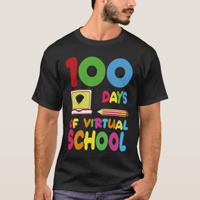 Camiseta 100 Days Of Virtual School 2023 (Anverso)