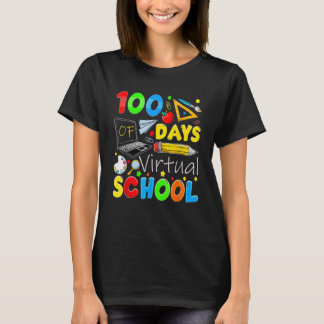 Camiseta 100 Days Of Virtual School Funny 100th Day Of Scho