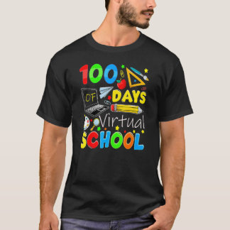 Camiseta 100 Days Of Virtual School Funny 100th Day Of Scho