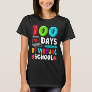 Camiseta 100 Days Of Virtual School Funny 100th Day Of Scho