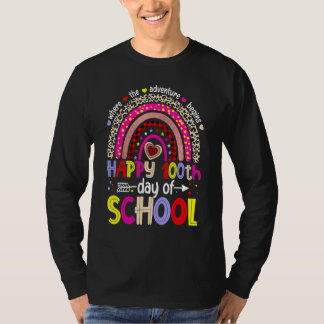 Camiseta 100 Days School Happy 100th Day Of School Rainbow 