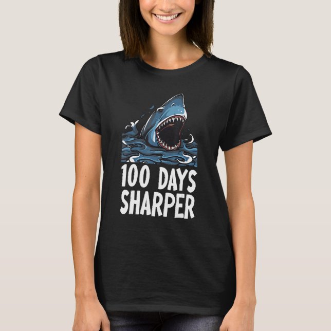 Camiseta 100 Days Sharper - Shark Lovers - 100th Day of Sch (Anverso)
