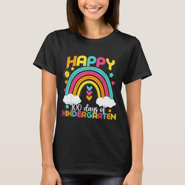 Camiseta 100 Days Smarter 100th Day Of Kindergarten Teacher (Anverso)