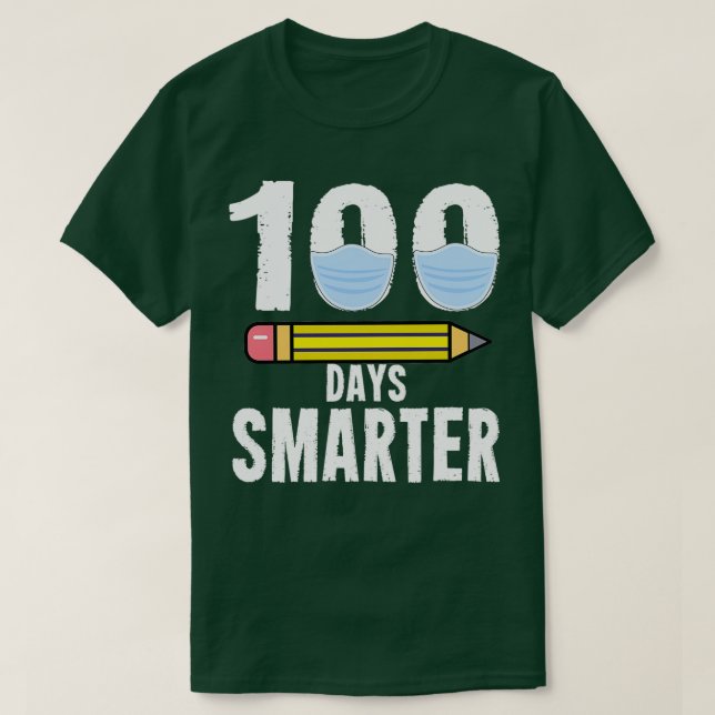 Camiseta 100 Days Smarter 100th Days of School 2021 (Diseño del anverso)