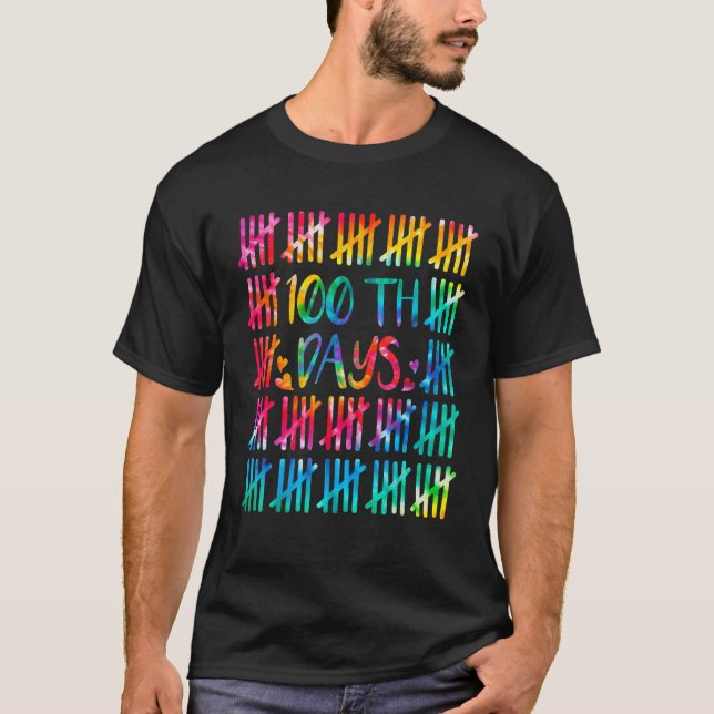 Camiseta 100 Days Smarter Counting Tally Marks 100Th Day Of (Anverso)
