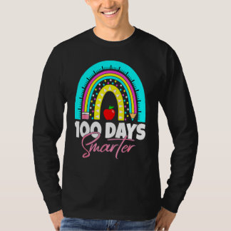 Camiseta 100 Days Smarter Funny 100th Day Of School Rainbow