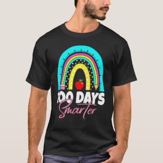 Camiseta 100 Days Smarter Funny 100th Day Of School Rainbow