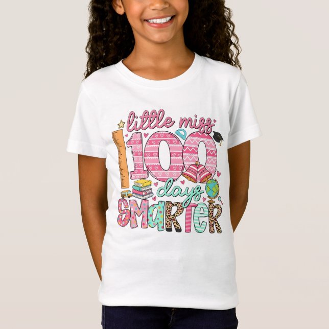 Camiseta 100 Days Smarter – Happy 100 Days of School (Anverso)