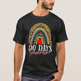 Camiseta 100 Days Smarter Happy 100th Day Of School Rainbow