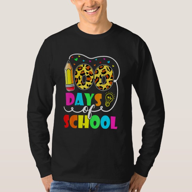 Camiseta 100 Days Smarter Happy 100th Day Of School Student (Anverso)