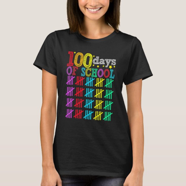 Camiseta 100 Days Smarter Happy 100th Day Of School Student (Anverso)