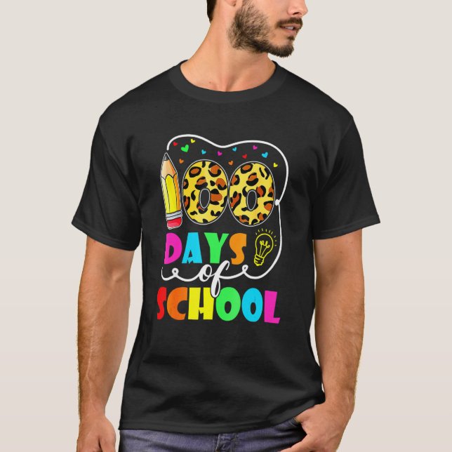 Camiseta 100 Days Smarter Happy 100th Day Of School Student (Anverso)