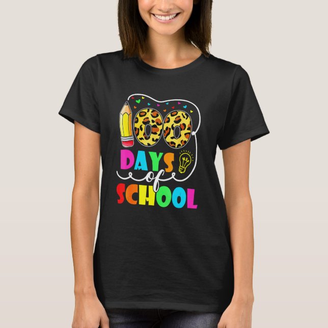 Camiseta 100 Days Smarter Happy 100th Day Of School Student (Anverso)
