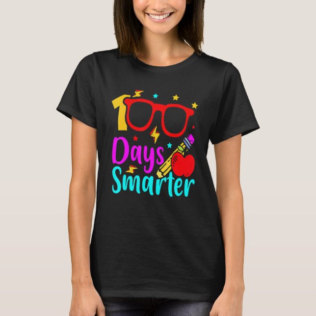 Camiseta 100 Days Smarter Kids Boy Girls 100th Day Of Schoo (Anverso)