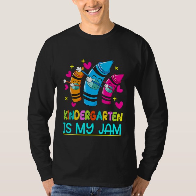 Camiseta 100 Days Smarter Kindergarten Is My Jam Teacher (Anverso)