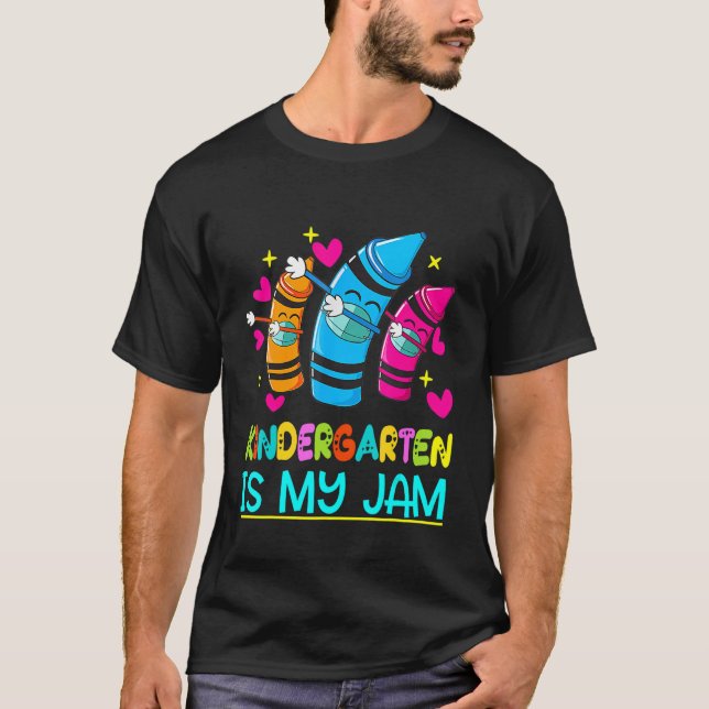 Camiseta 100 Days Smarter Kindergarten Is My Jam Teacher (Anverso)