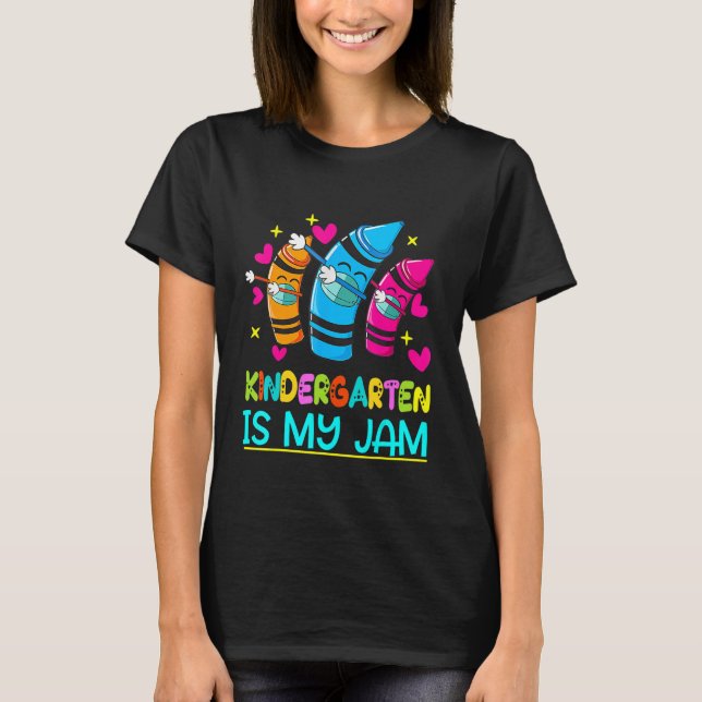 Camiseta 100 Days Smarter Kindergarten Is My Jam Teacher (Anverso)