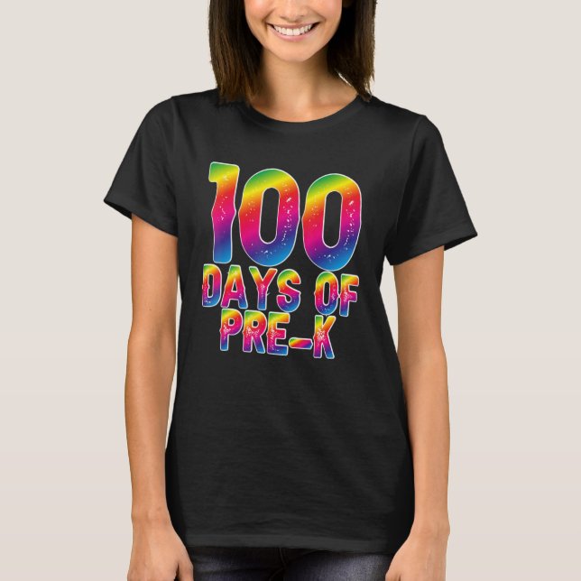 Camiseta 100 Days Smarter Pre-K Happy 100th Day Of School P (Anverso)