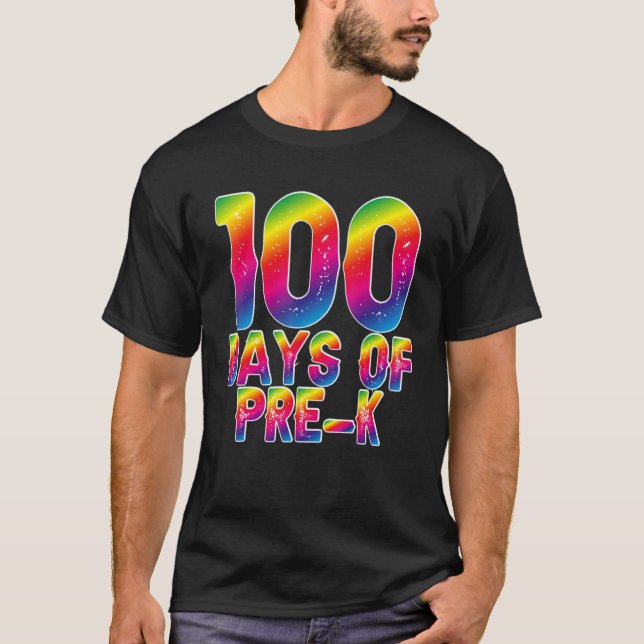 Camiseta 100 Days Smarter Pre-K Happy 100th Day Of School P (Anverso)