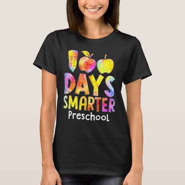 Camiseta 100 Days Smarter Preschool 100th Day Of School Tea (Anverso)