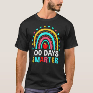 Camiseta 100 Days Smarter Rainbow Happy 100th Day Of School