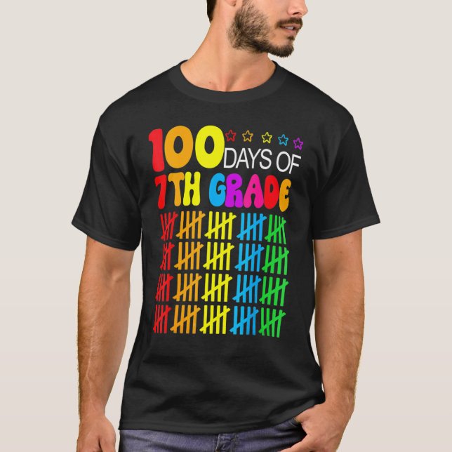 Camiseta 100 Days Smarter Seventh Grade 100th Day Of School (Anverso)