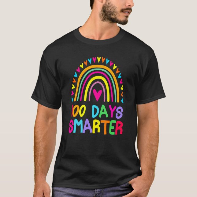 Camiseta 100 Days Smarter Students Happy 100th Day of Schoo (Anverso)