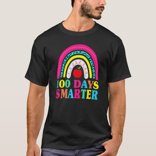 Camiseta 100 Days Smarter Teacher Or Student 100th dayLeopa (Anverso)