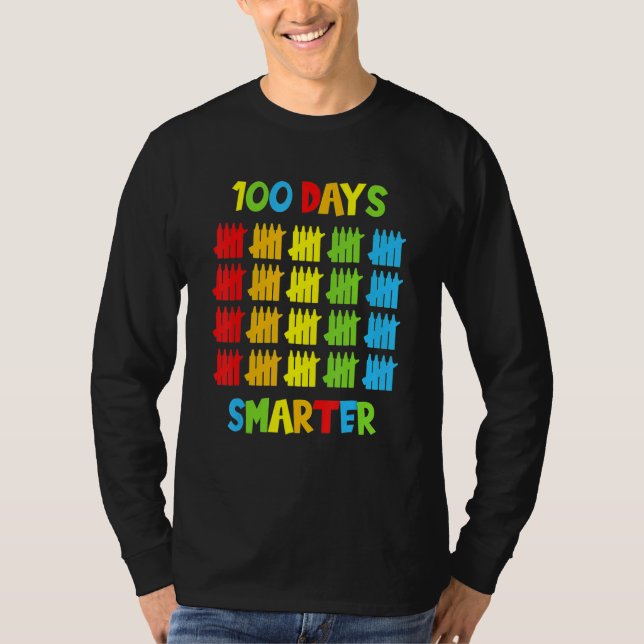 Camiseta 100 Days Smarter Teachers Kids Child 100th Day Of  (Anverso)