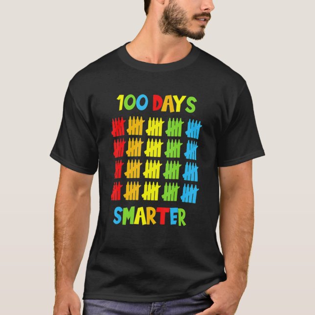 Camiseta 100 Days Smarter Teachers Kids Child 100th Day Of  (Anverso)