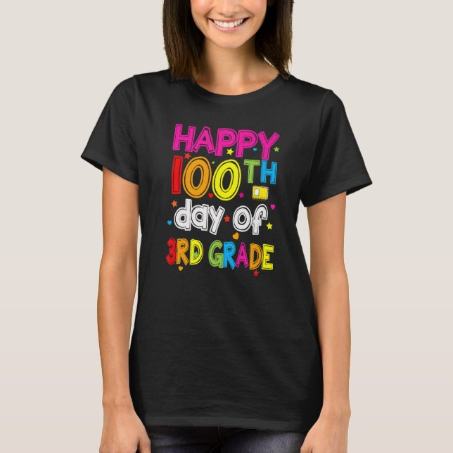 Camiseta 100 Days Smarter Third Grade 100th Day Of School 3 (Anverso)