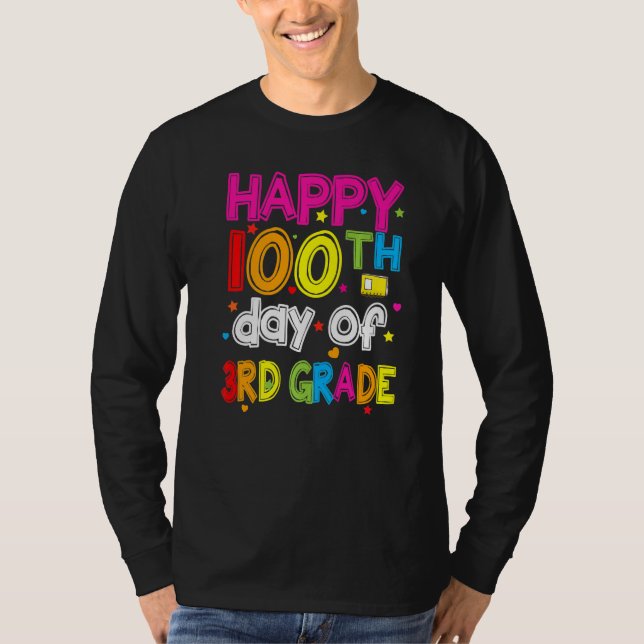 Camiseta 100 Days Smarter Third Grade 100th Day Of School 3 (Anverso)