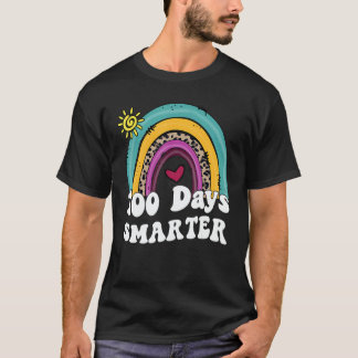 Camiseta 100 Days Smater Rainbow Teacher Student 100th Days