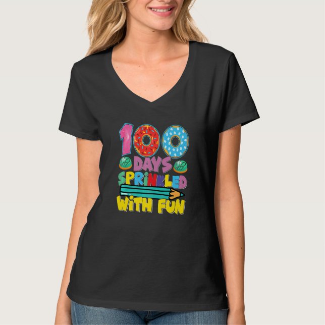 Camiseta 100 Days Sprink With Fun  Student Teacher (Anverso)