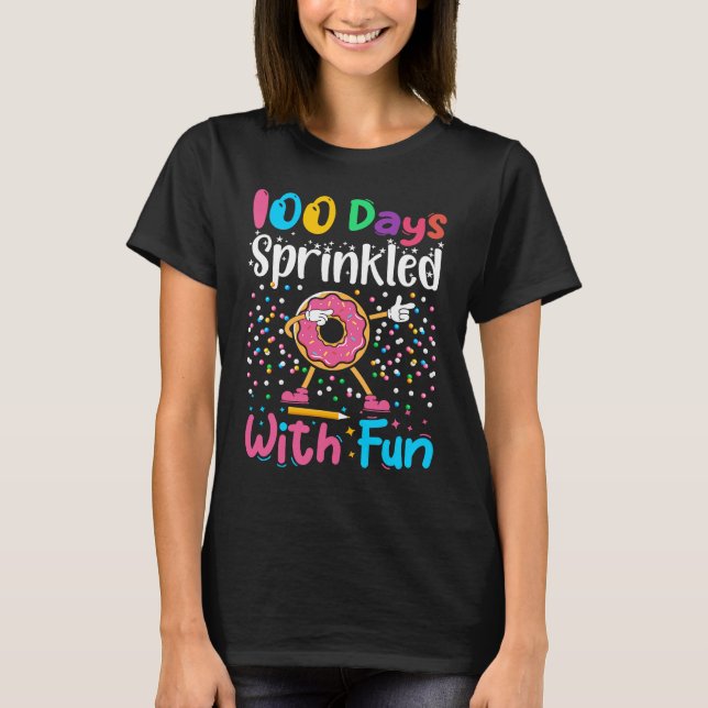 Camiseta 100 Days Sprinkled With Fun 100 Days Of School Tea (Anverso)