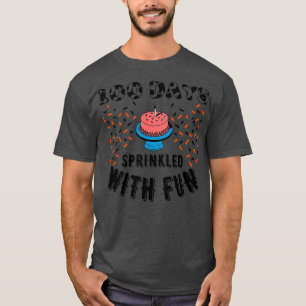 Camiseta 100 Days Sprinkled With Fun Cupcake 100th Day Of S