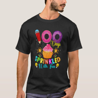 Camiseta 100 Days Sprinkled With Fun Cupcake 100th Day Of S