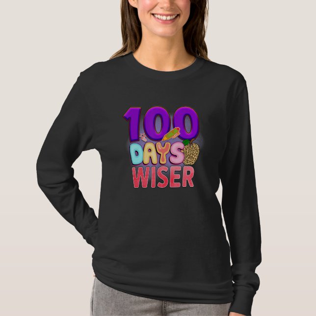 Camiseta 100 Days Wiser  Student Teacher (Anverso)