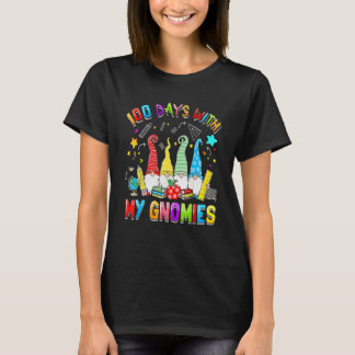 Camiseta 100 Days With My Gnomies Teacher Funny 100th Day O